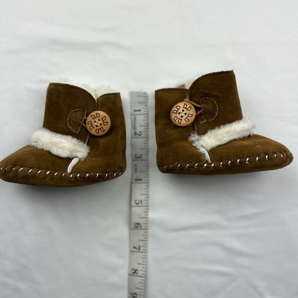 Furry Boots with Button Detail—12-18 months Brown - Picture 12 of 12